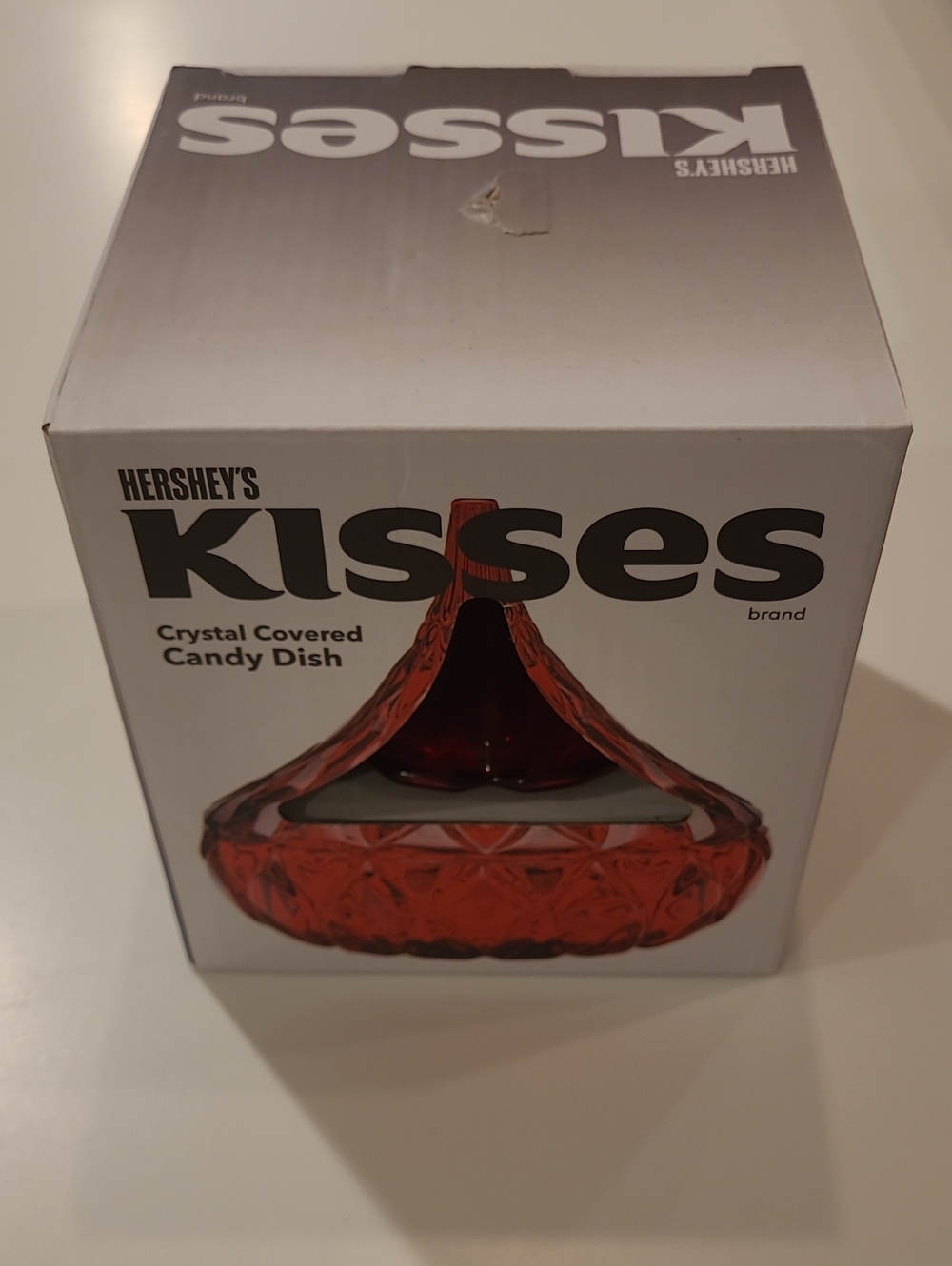 🎄 NWT Red Crystal Hersey Kisses Covered Candy Dish